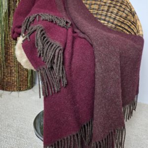 Alternative view of Wollplaid & Wolldecke "Tirol DF" braun-dunkelrot