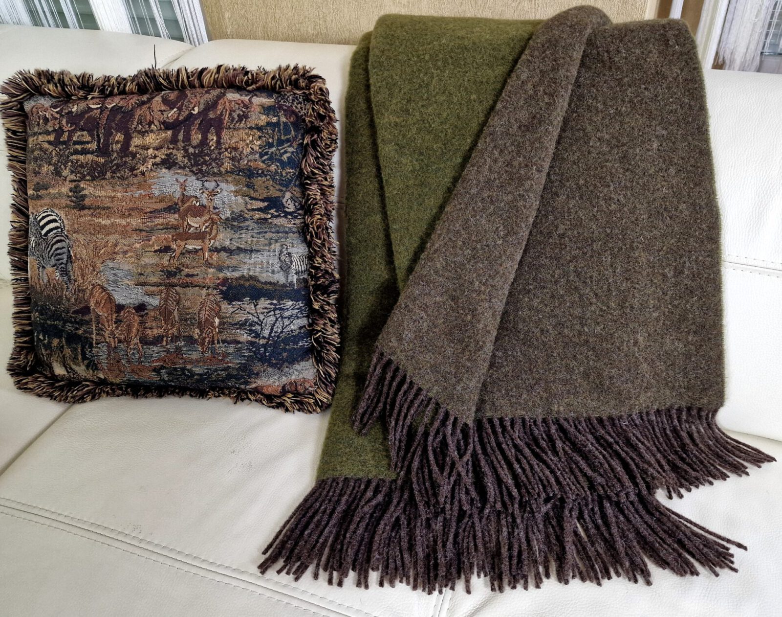 Wolldecken und Wollplaids