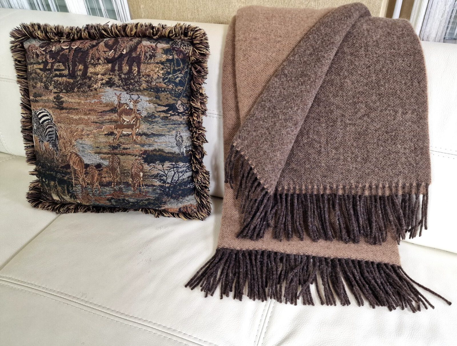 Wolldecken und Wollplaids