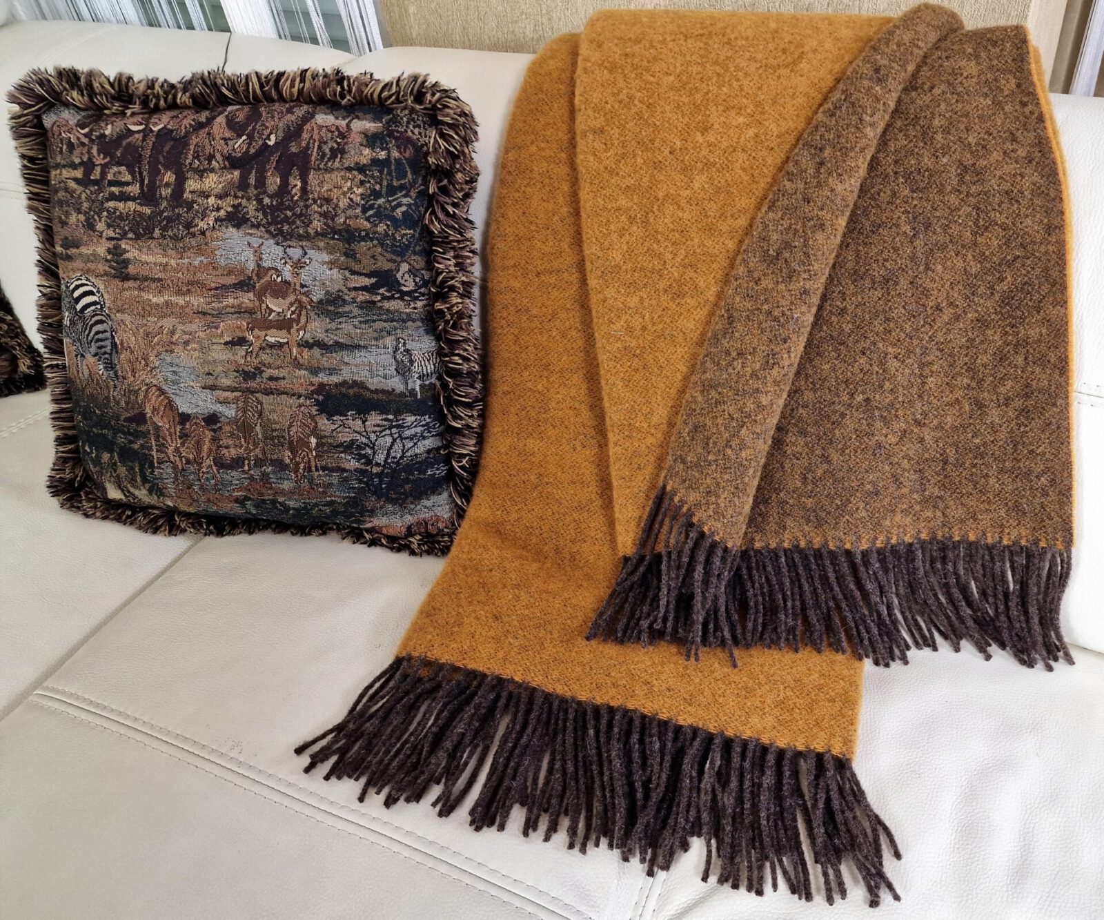 Wolldecken und Wollplaids