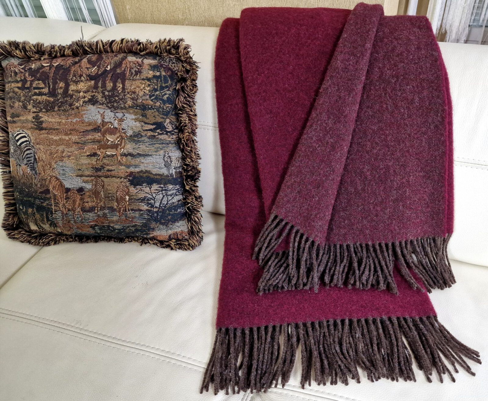 Wolldecken und Wollplaids