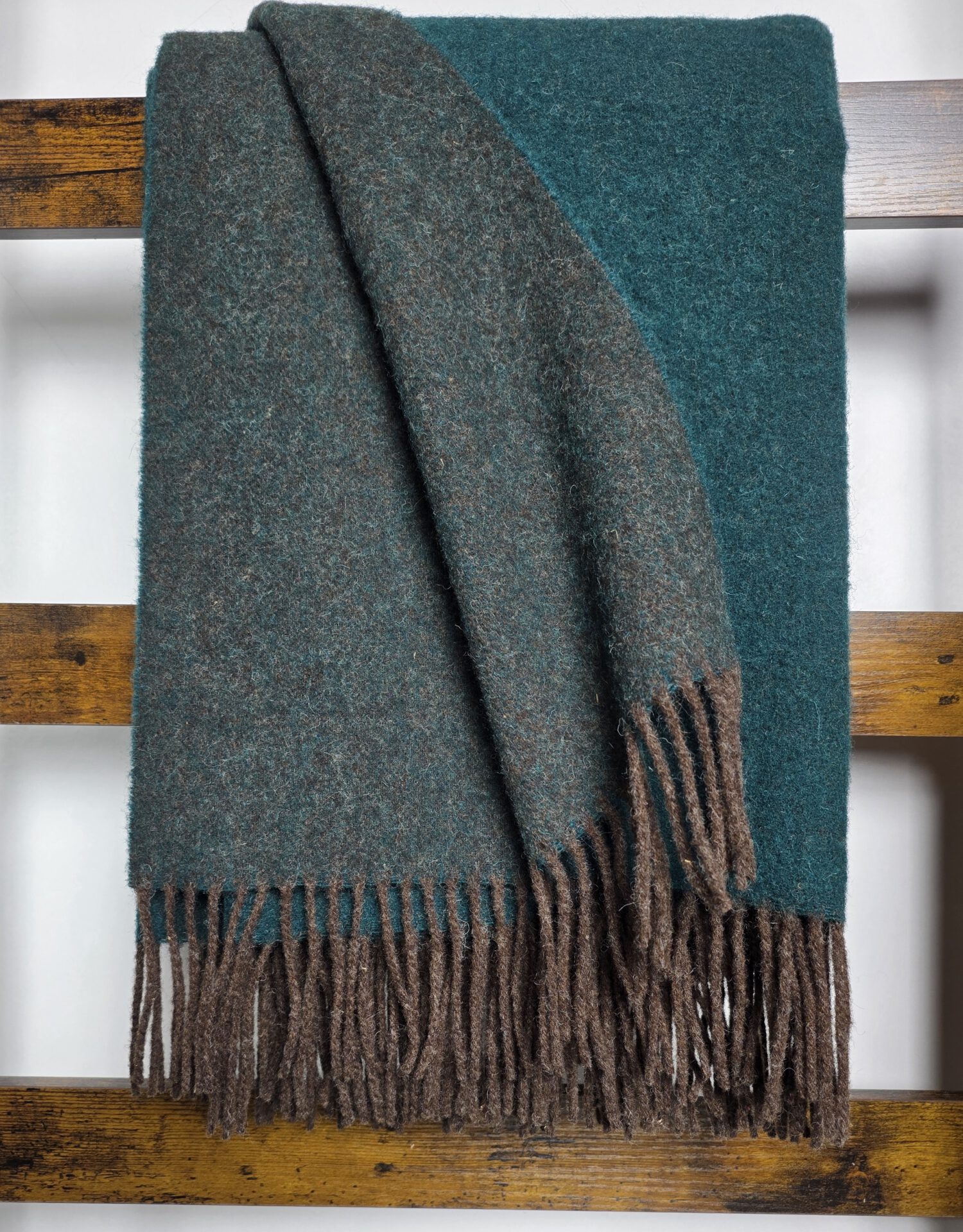 Wollplaid & Wolldecke "Tirol DF" braun-dunkelgrün – Bild 4