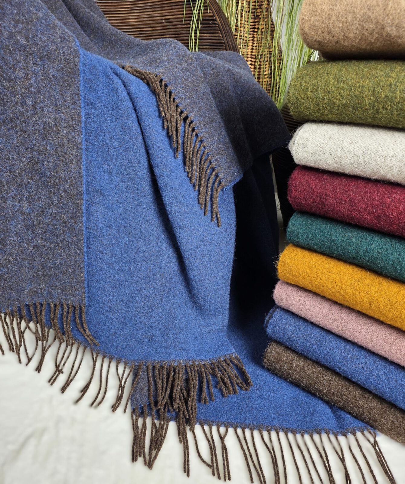 Wolldecken und Wollplaids