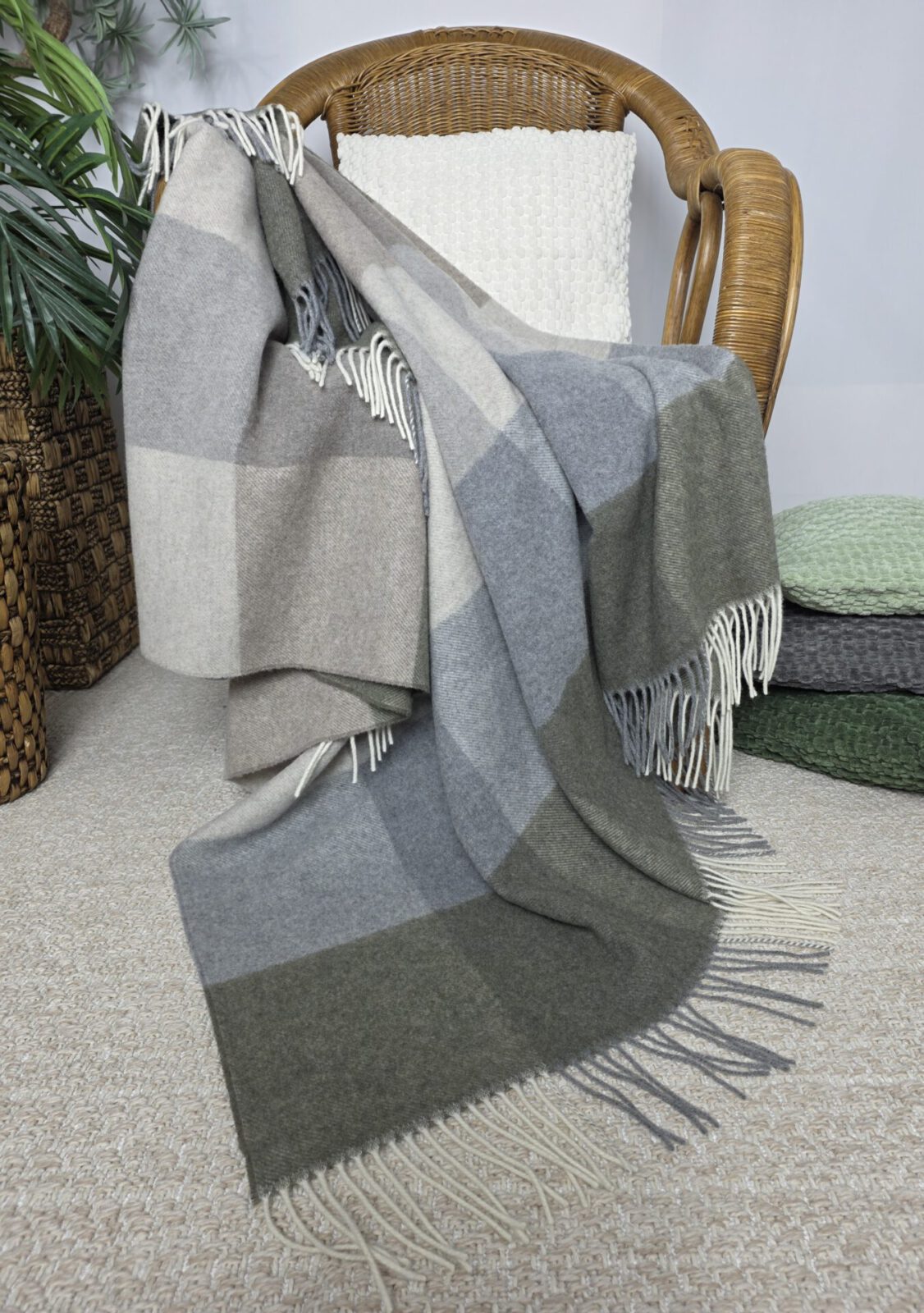Wolldecken und Wollplaids