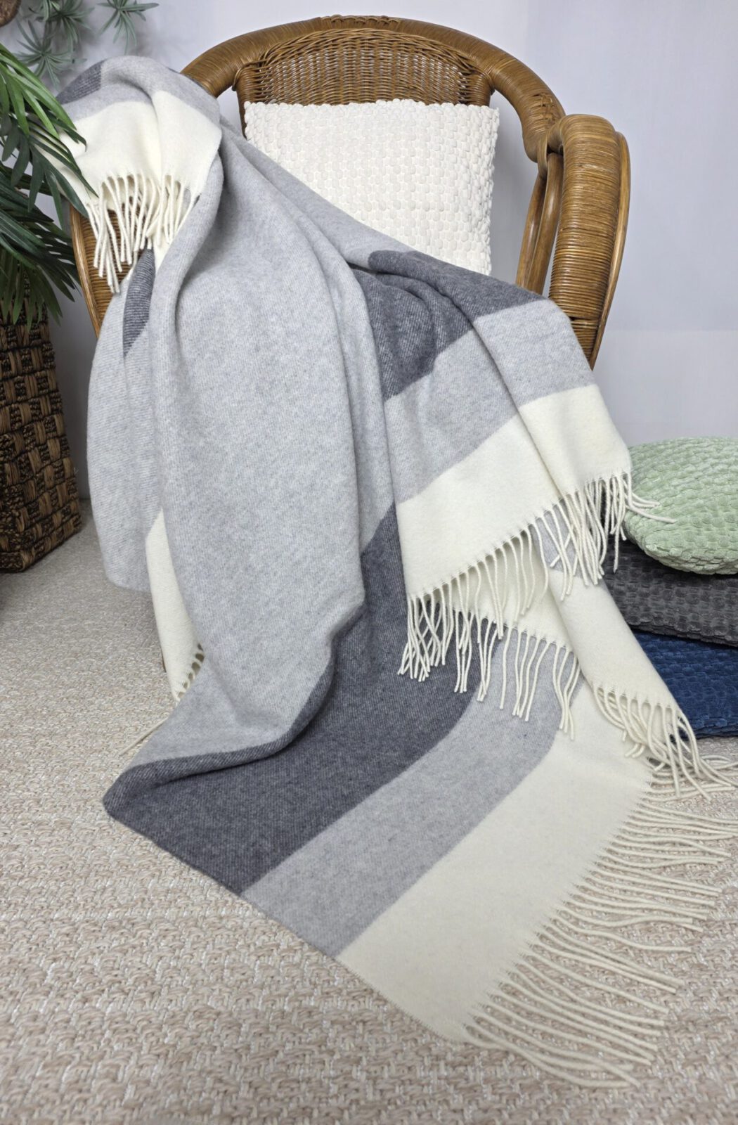 Wolldecken und Wollplaids