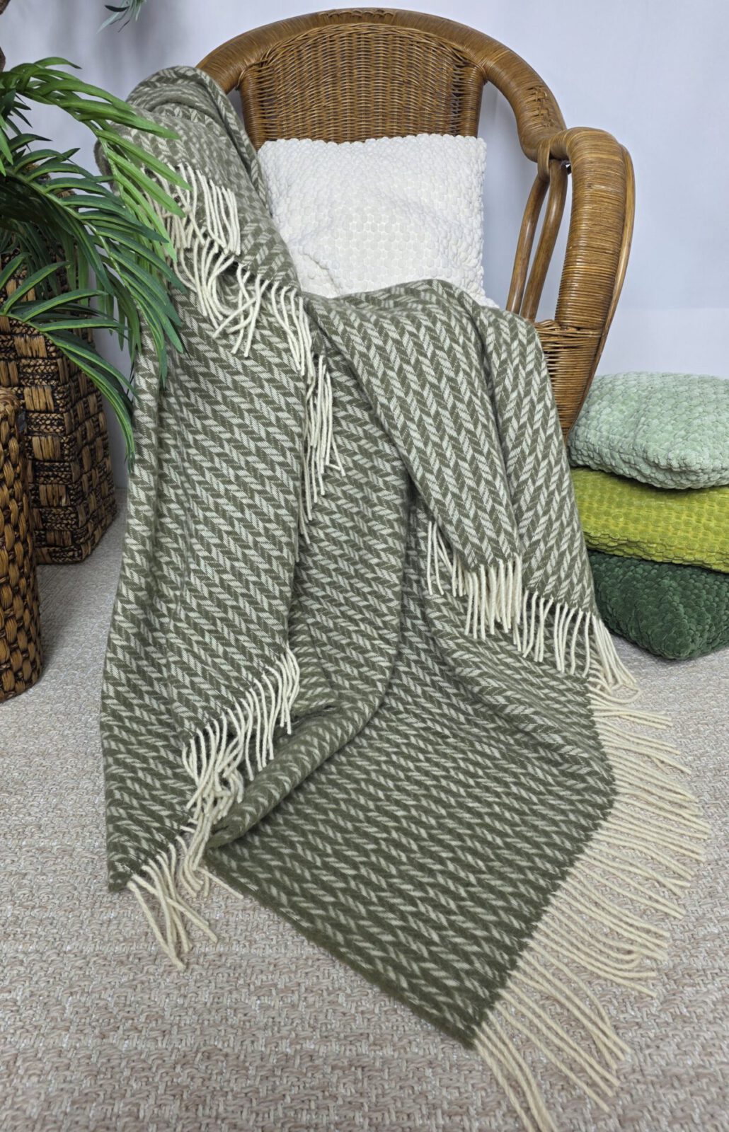 Wolldecken und Wollplaids