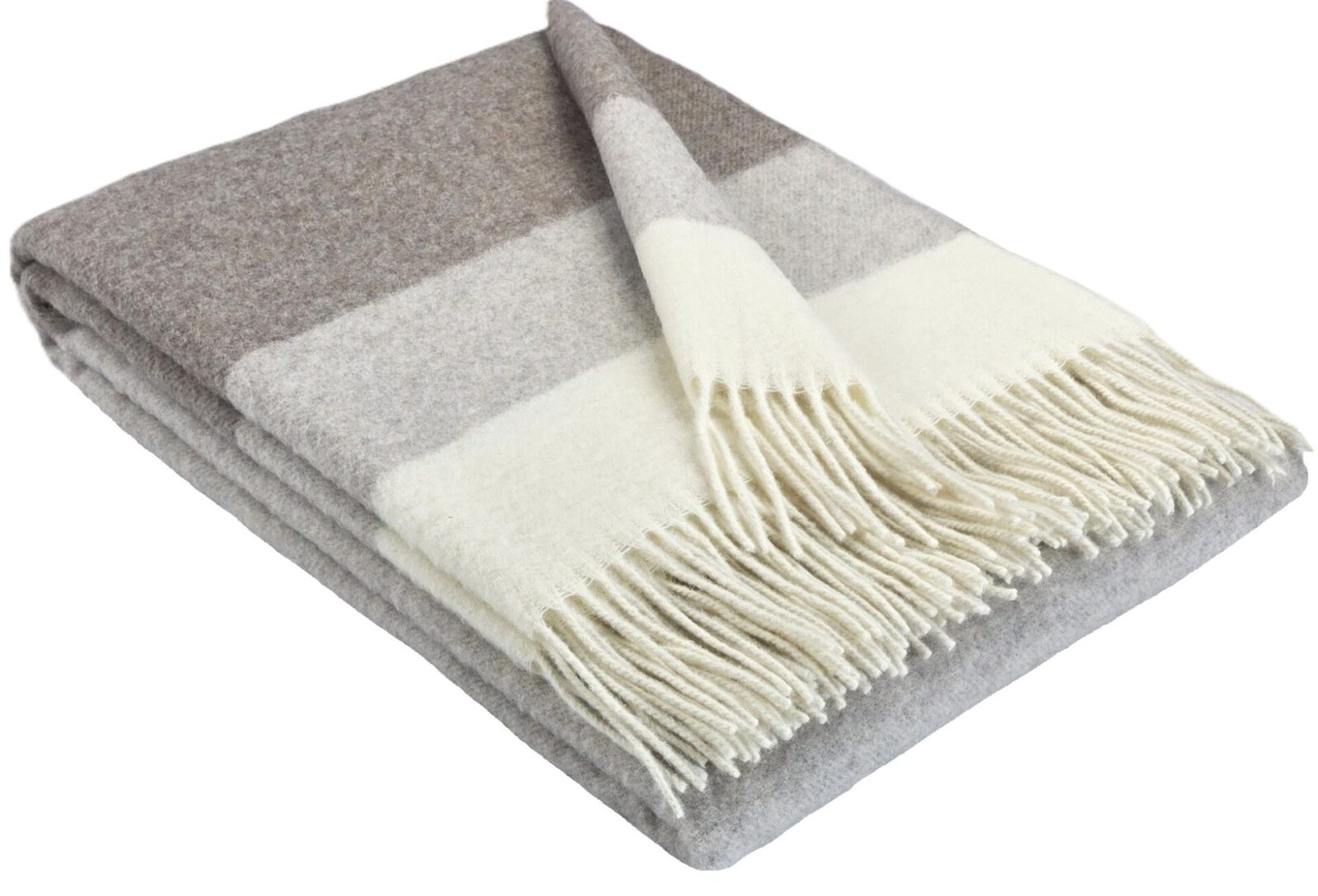 Wolldecken und Wollplaids