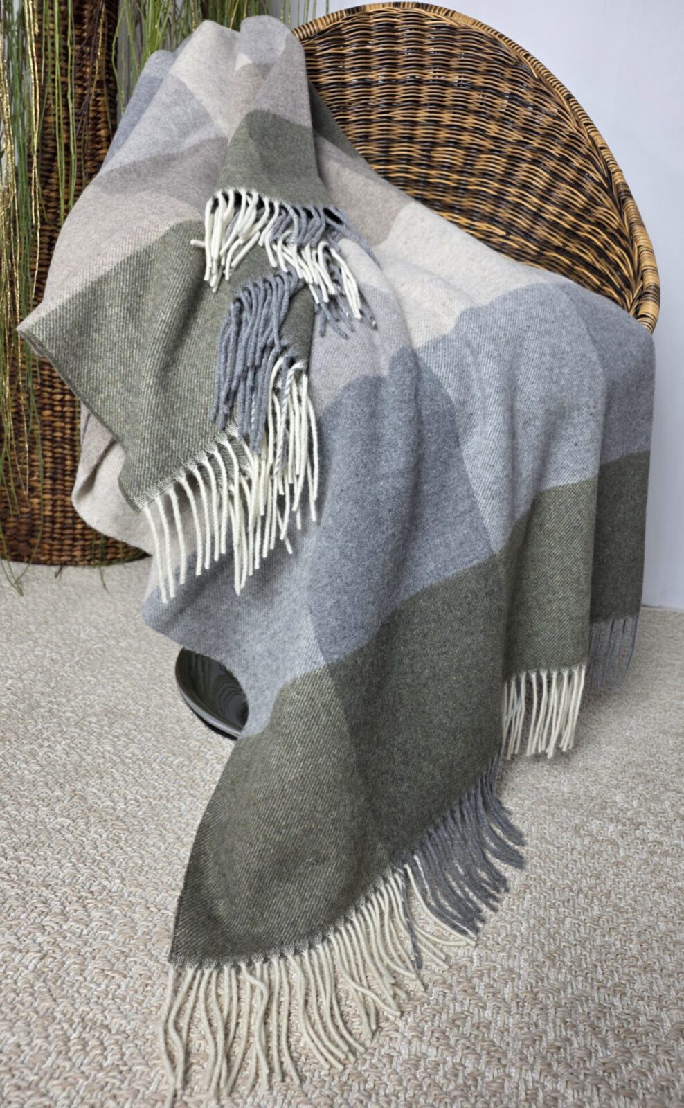 Wolldecken und Wollplaids