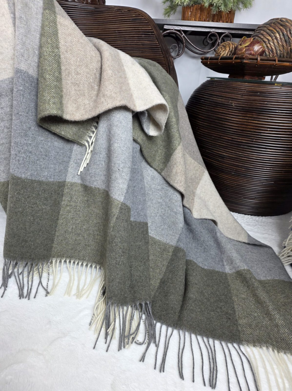 Wolldecken und Wollplaids