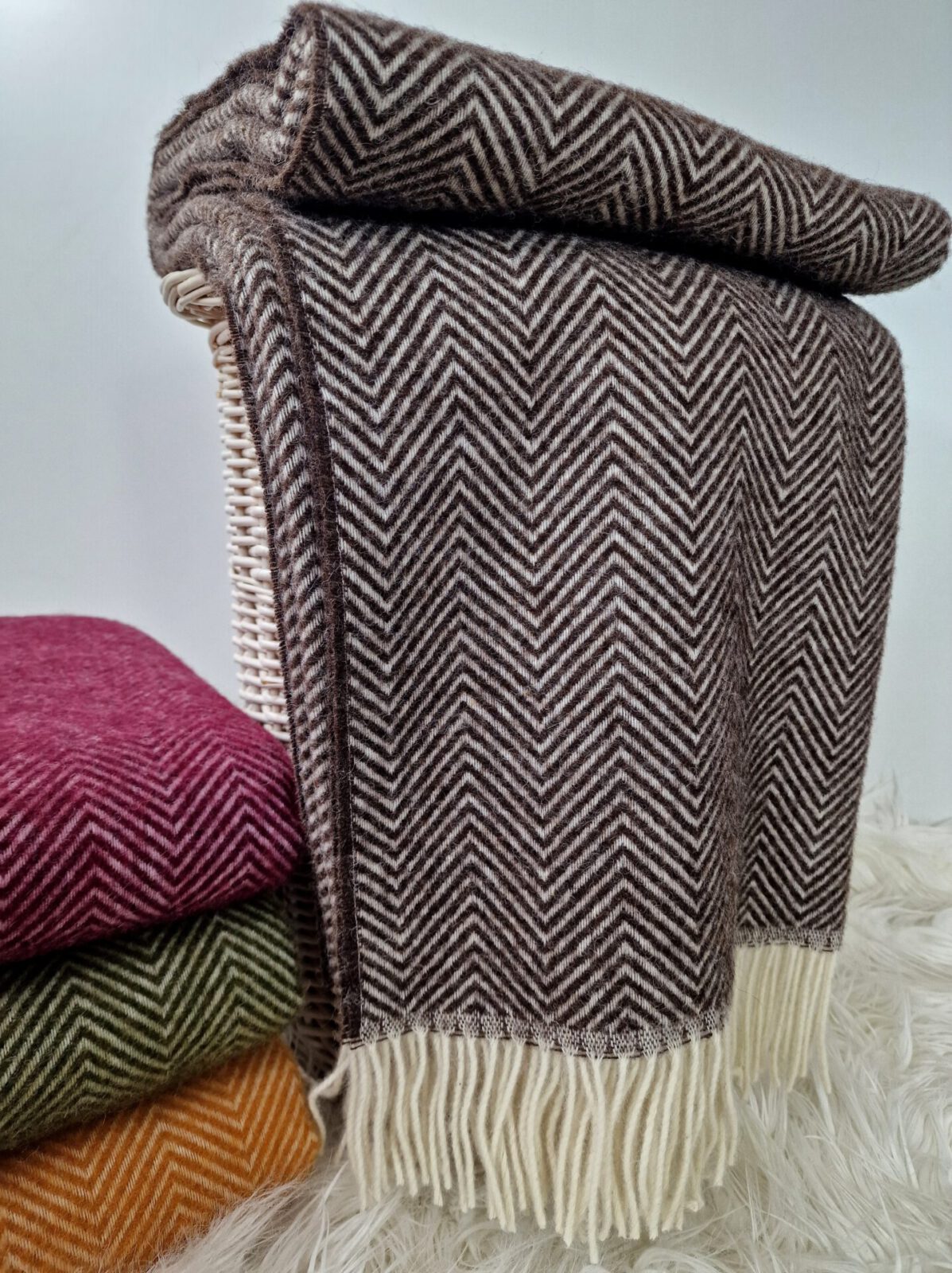 Wolldecken und Wollplaids