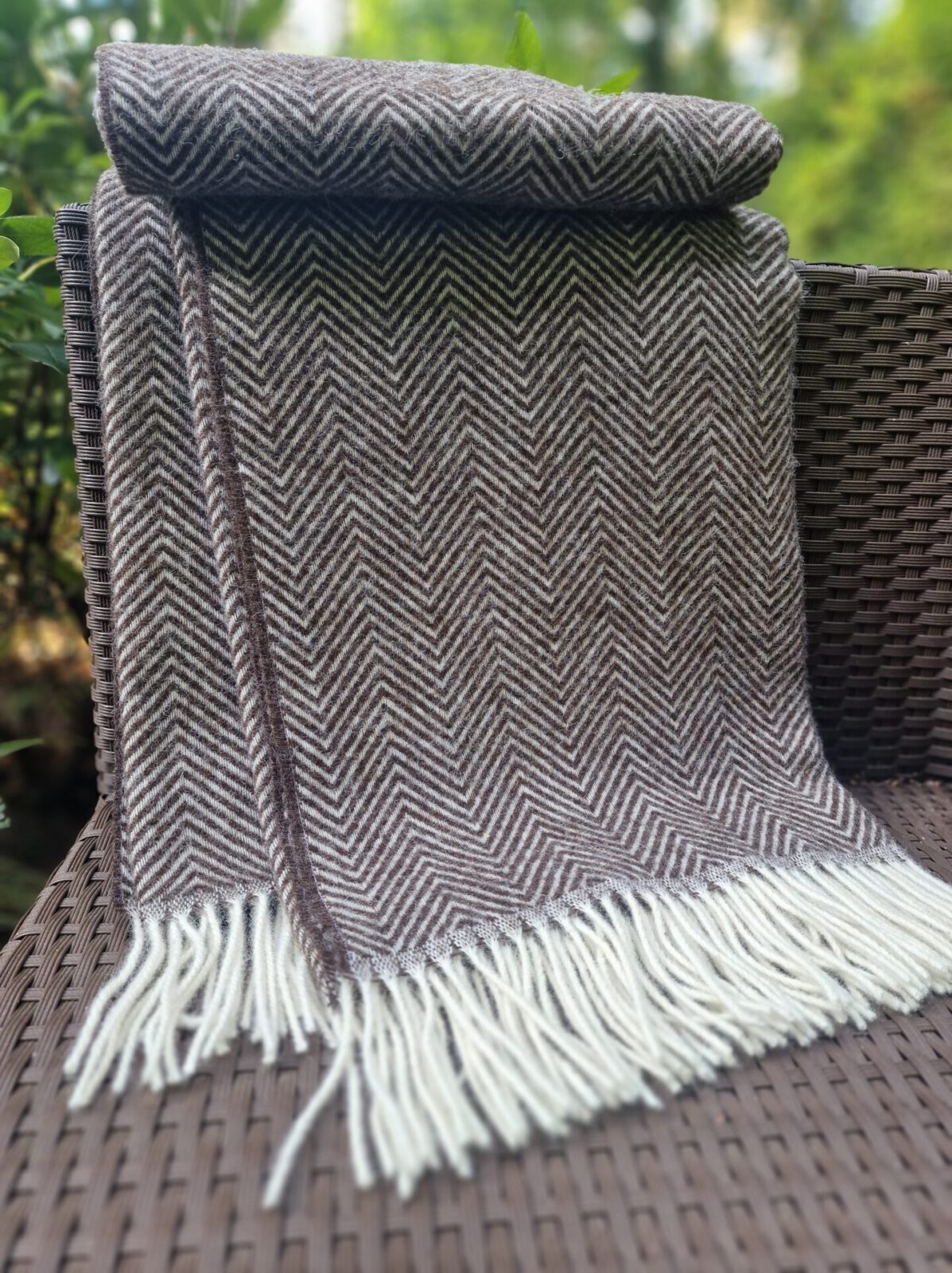 Wolldecken und Wollplaids