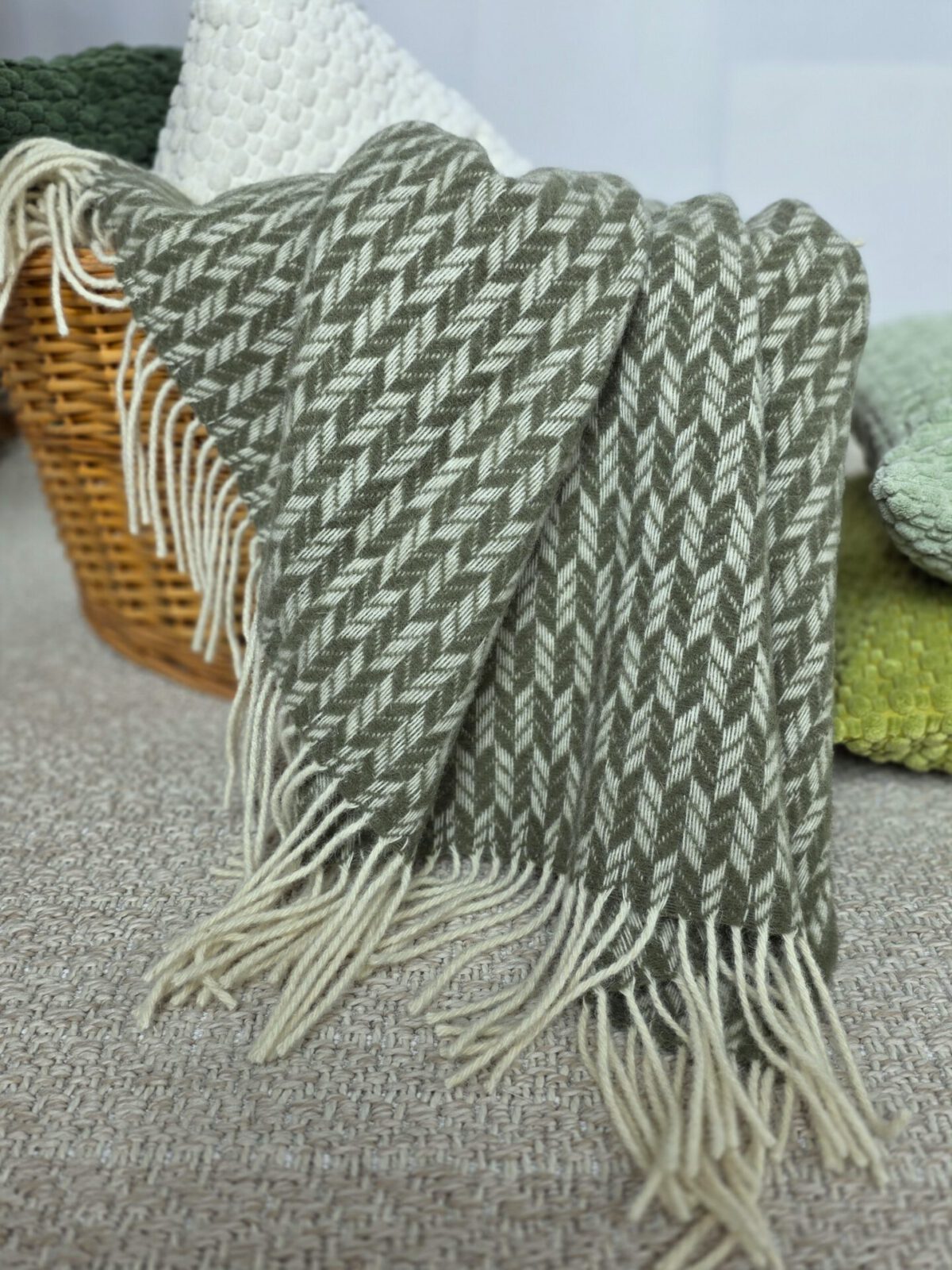 Wolldecken und Wollplaids