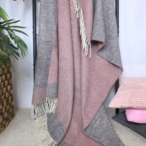 Alternative view of Wollplaid & Wolldecke "Tirol DFD" rosa-grau