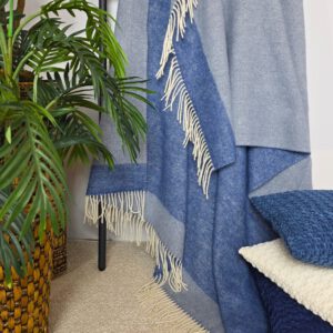 Alternative view of Wollplaid & Wolldecke "Tirol DFD" blau-hellblau