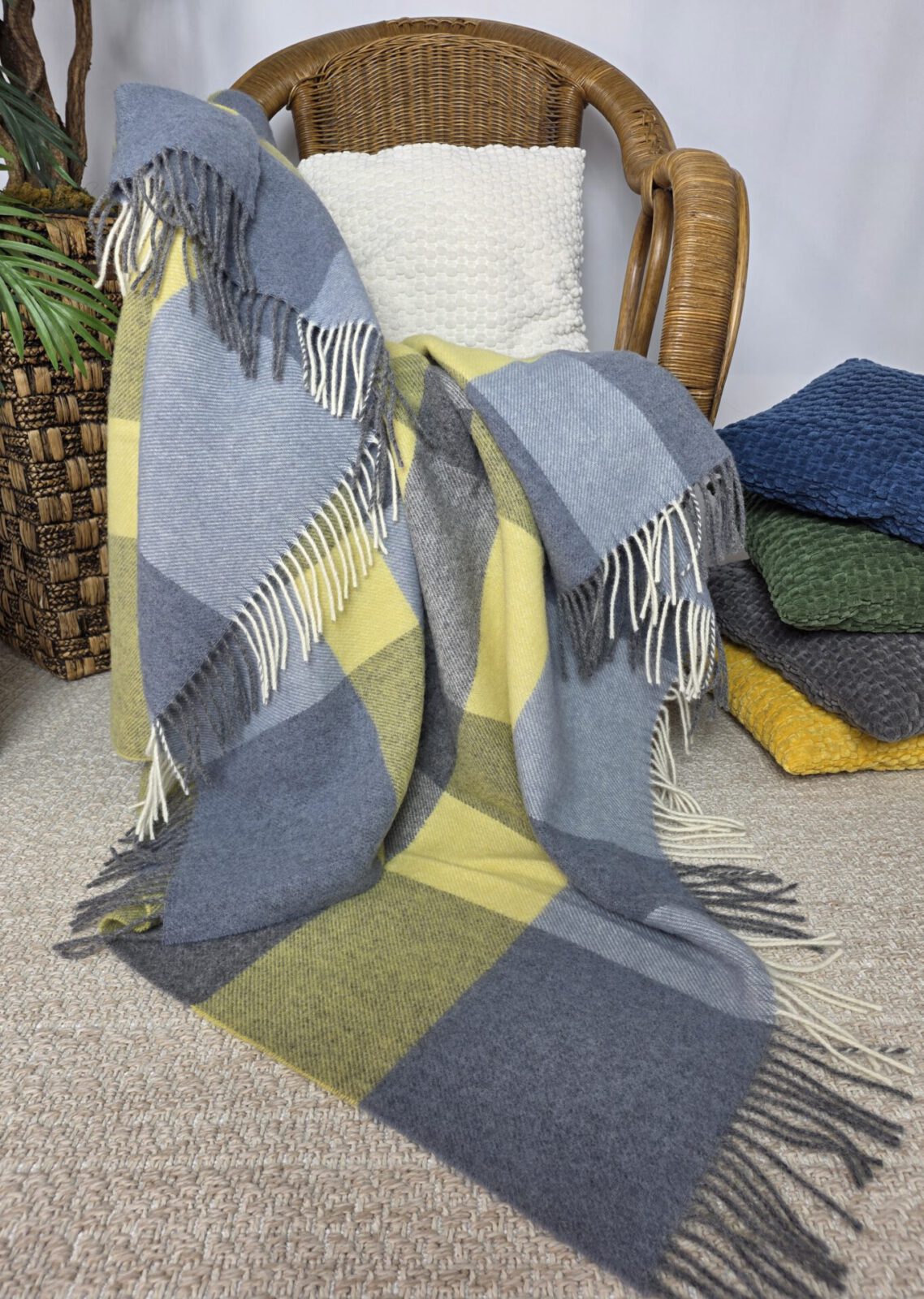 Wolldecken und Wollplaids