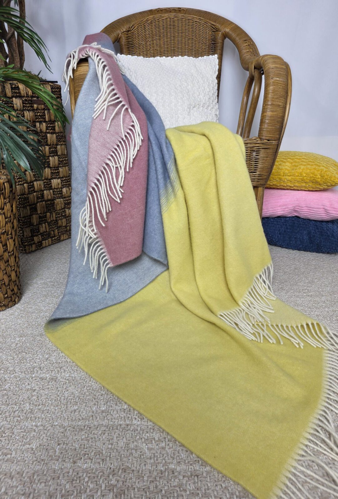 Wolldecken und Wollplaids