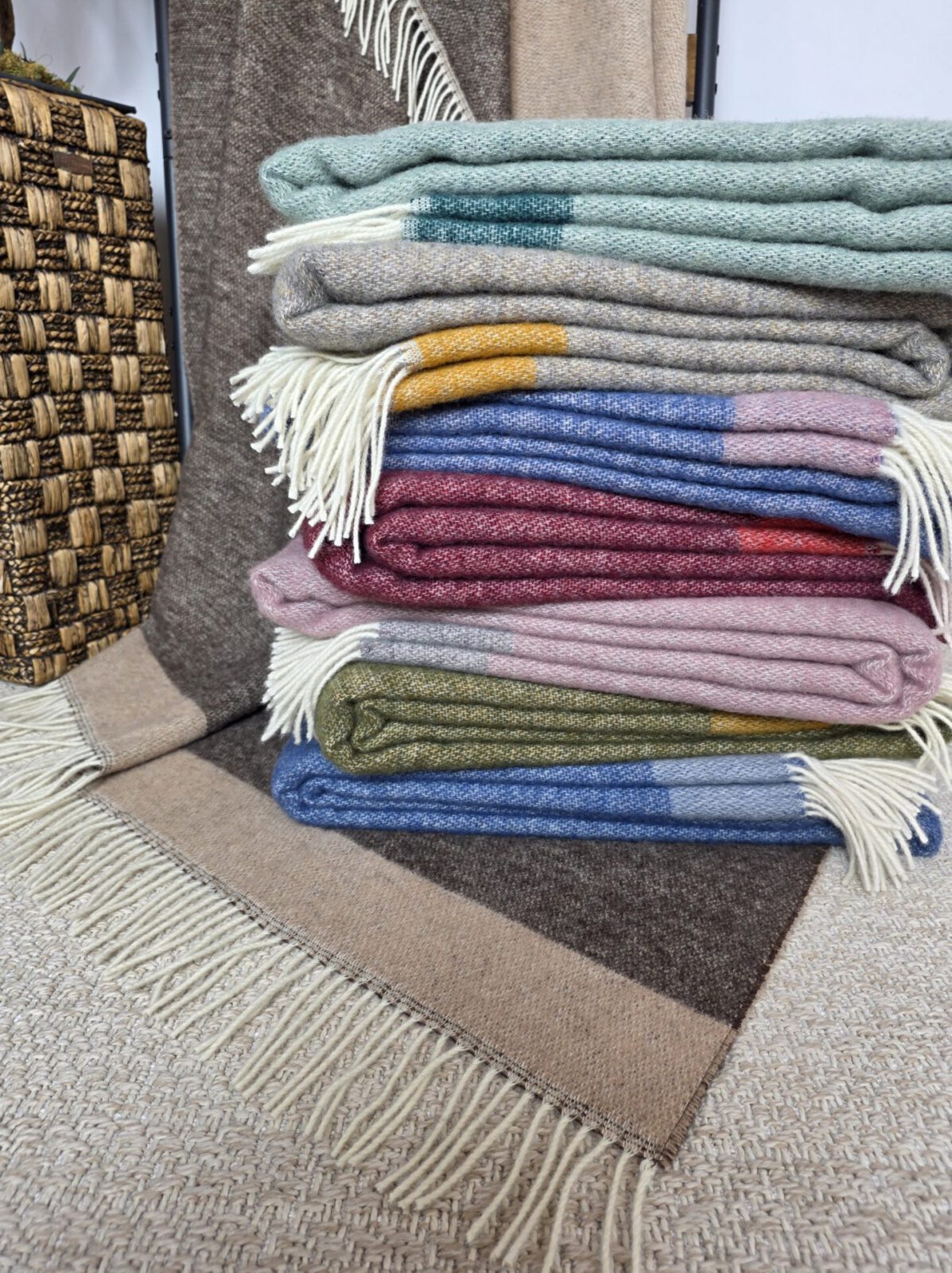 Wolldecken und Wollplaids