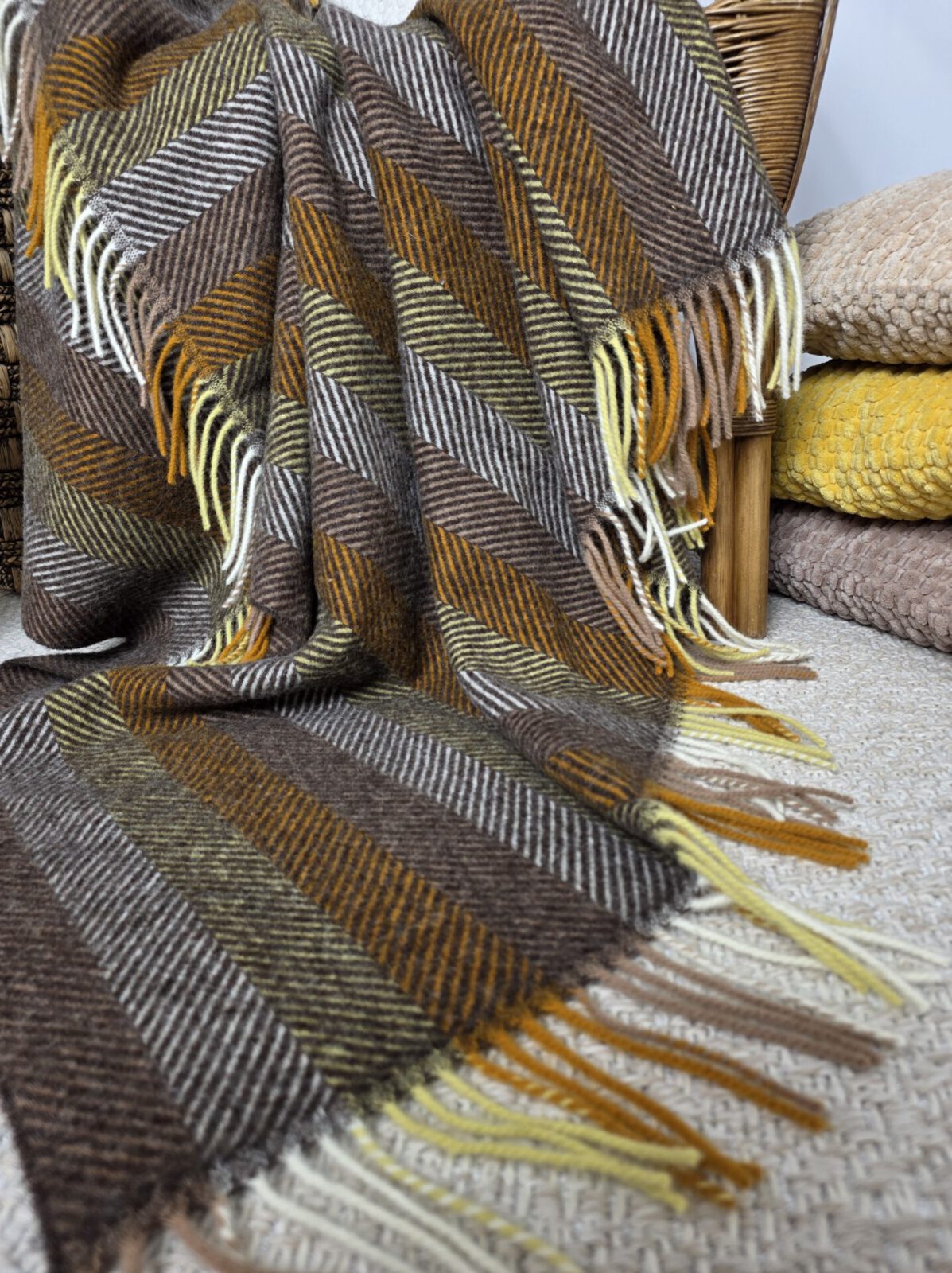 Wolldecken und Wollplaids
