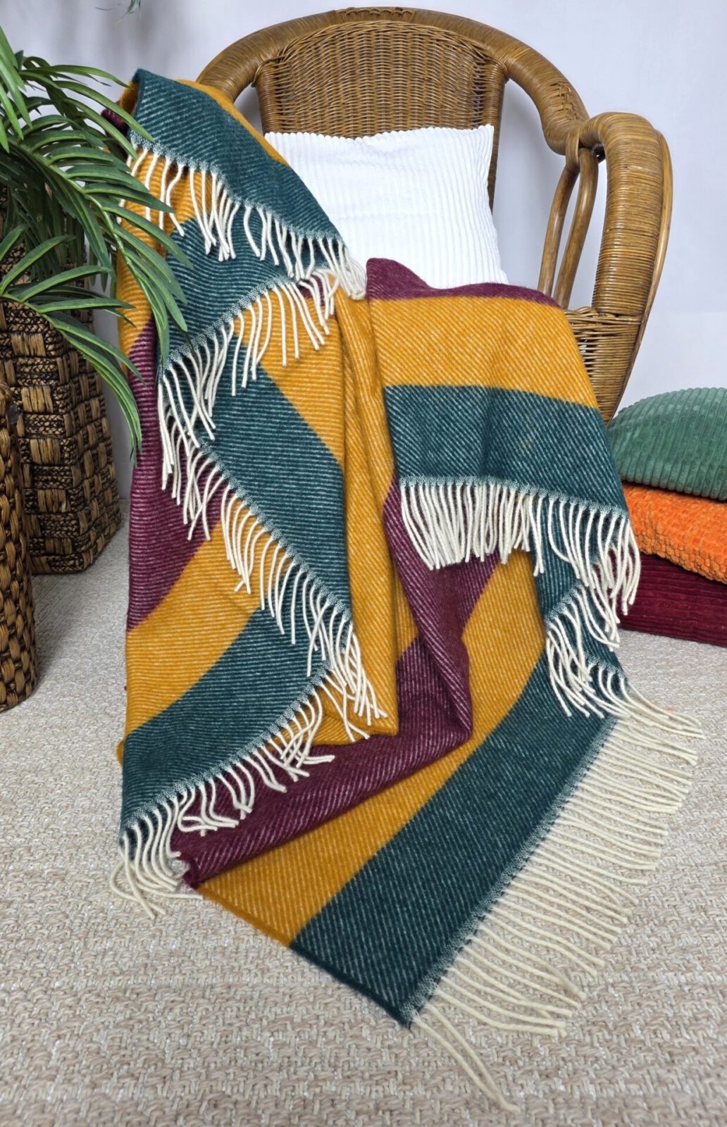 Wolldecken und Wollplaids