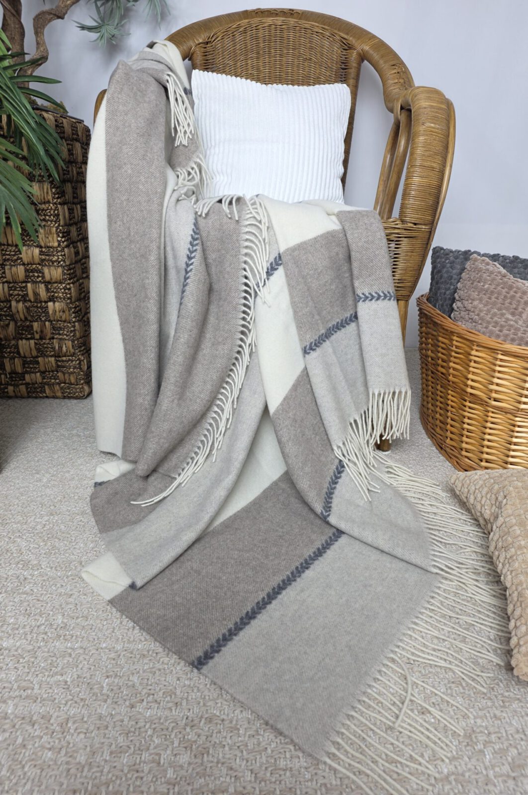 Wolldecken und Wollplaids