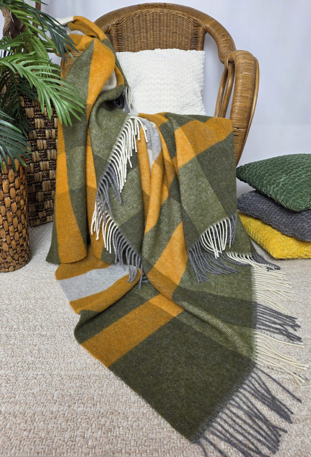 Wolldecken und Wollplaids