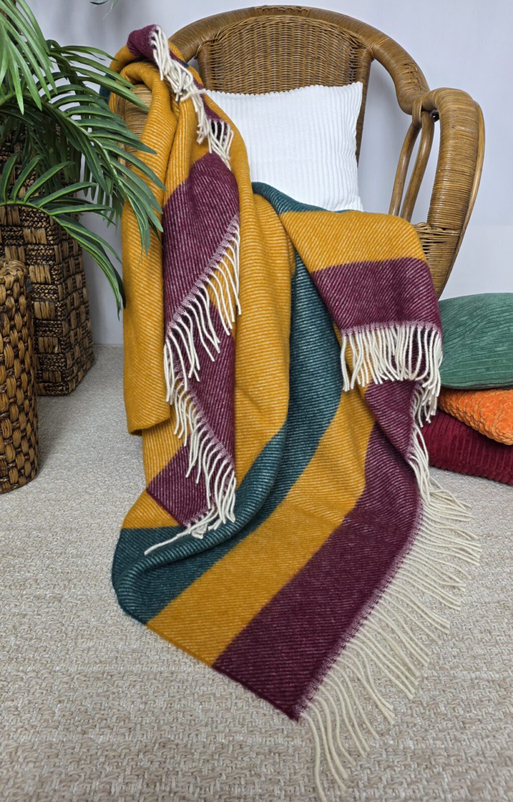 Wolldecken und Wollplaids