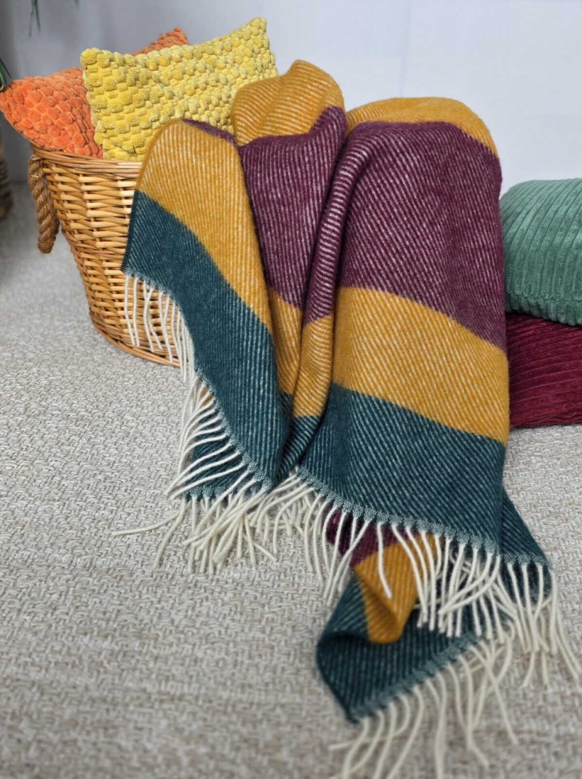 Wolldecken und Wollplaids