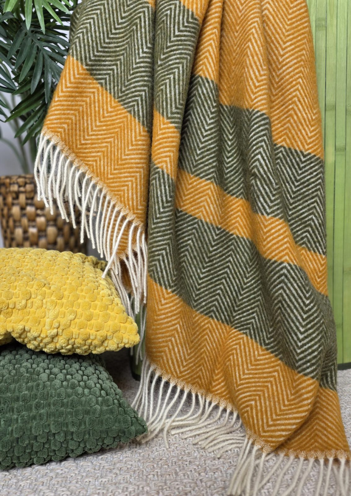 Wolldecken und Wollplaids