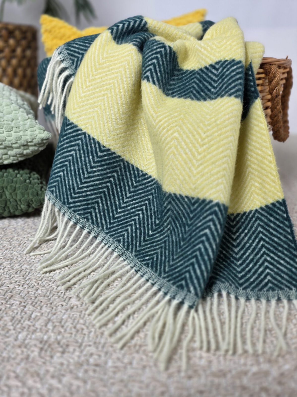 Wolldecken und Wollplaids