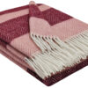 Wollplaid & Wolldecke "Tirol-M" rosa-dunkelrot
