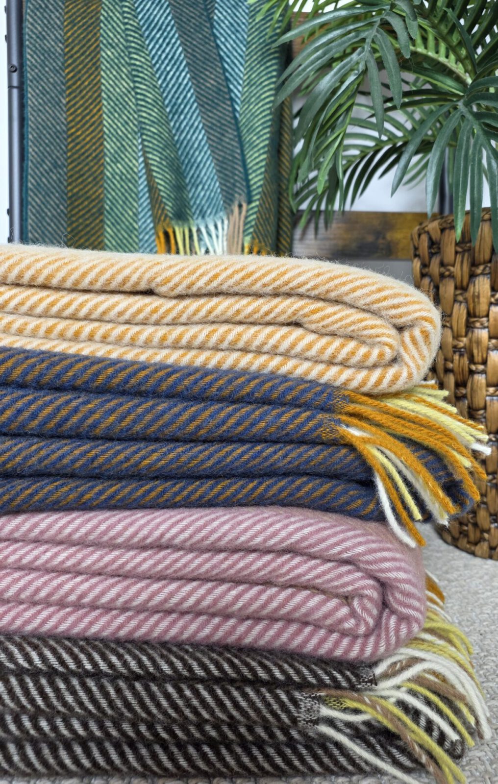 Wolldecken und Wollplaids