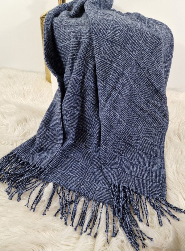 Plaid & Decke aus Polyester und Acryl "Palmera-P" hellblau-blau – Bild 3