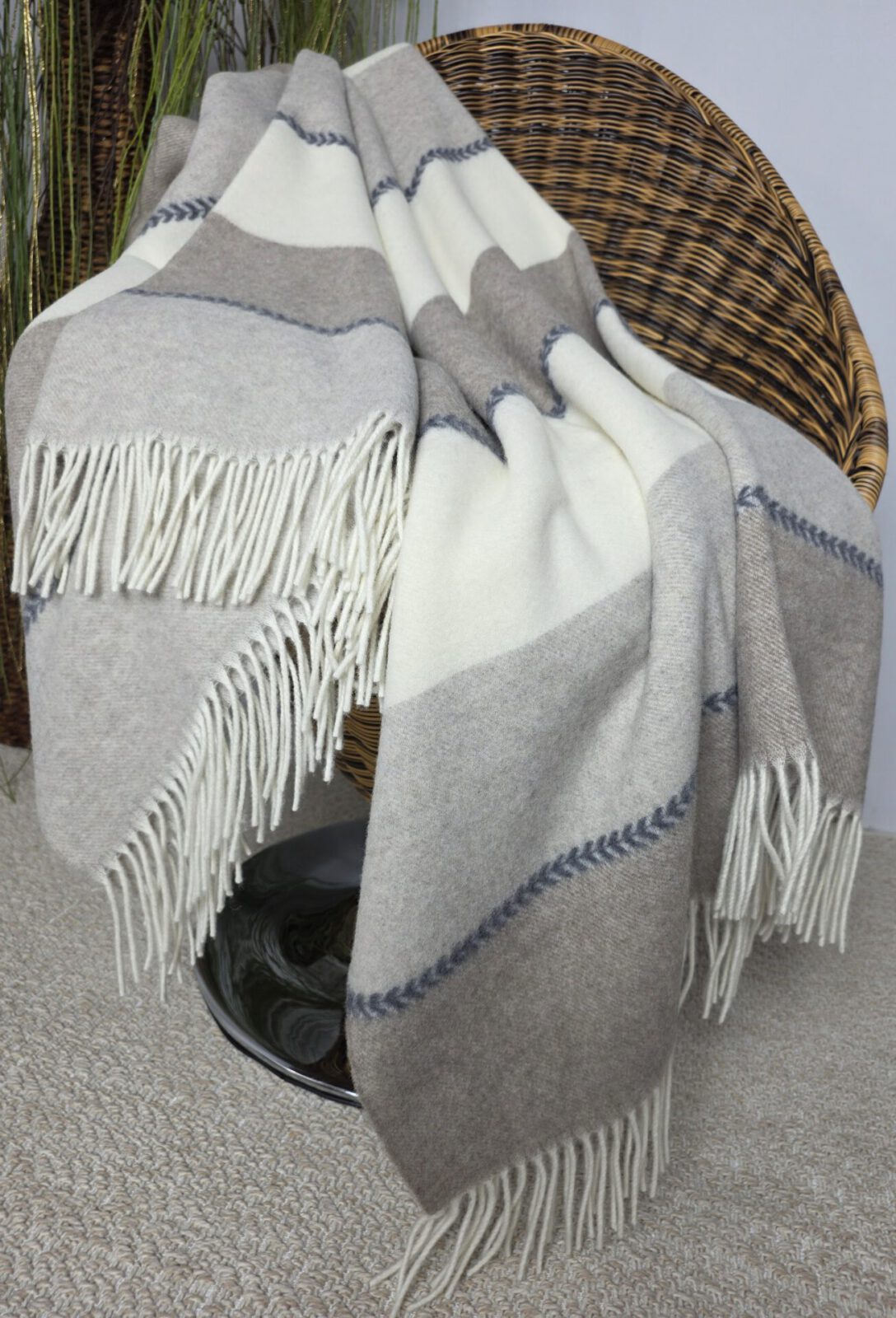 Wolldecken und Wollplaids