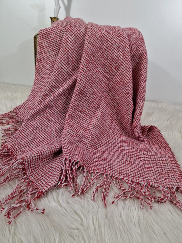 Plaid & Decke aus Polyester und Acryl "Palmera-R" rot-weiß – Bild 3