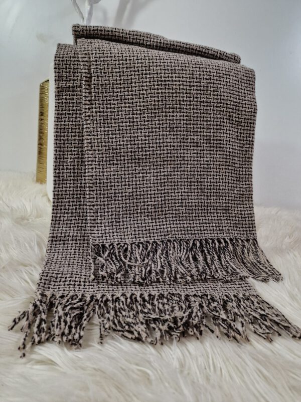 Plaid & Decke aus Polyester und Acryl "Palmera-R" beige-braun – Bild 2