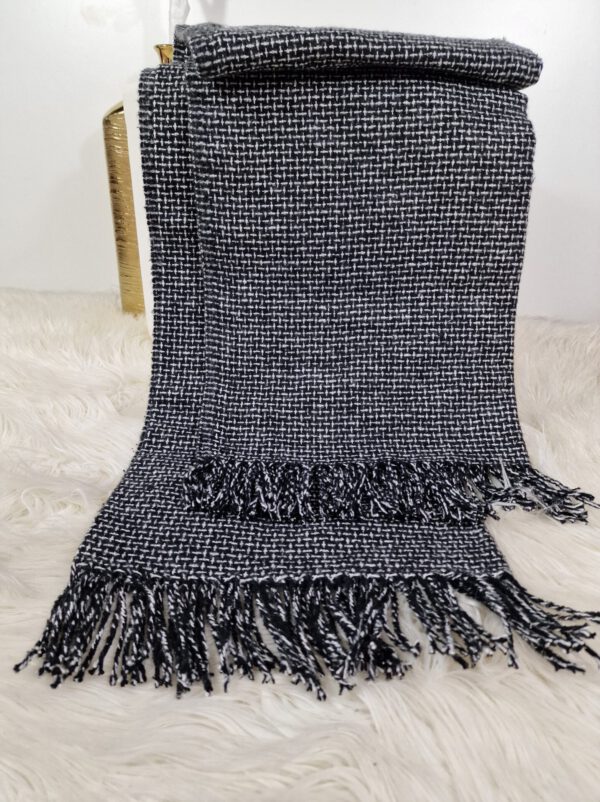 Plaid & Decke aus Polyester und Acryl "Palmera-R" schwarz-weiß – Bild 2
