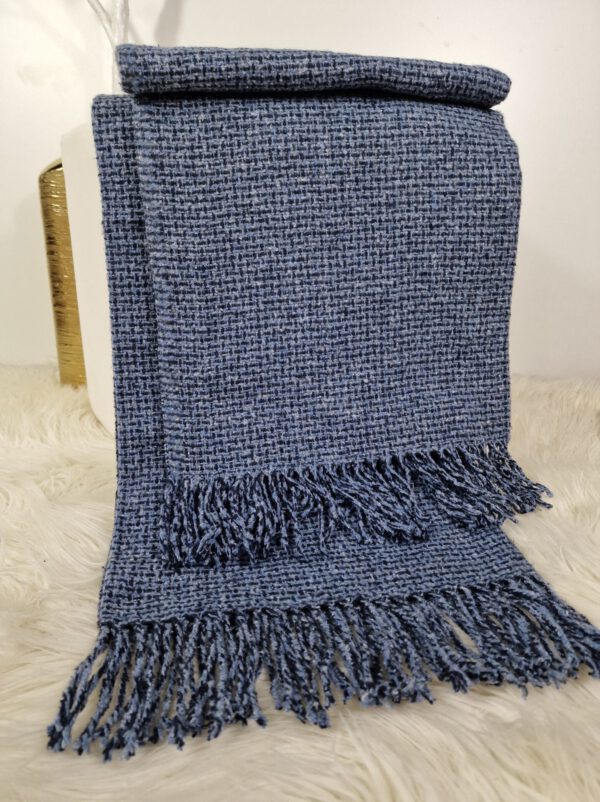 Plaid & Decke aus Polyester und Acryl "Palmera-R" blau-dunkelblau – Bild 2