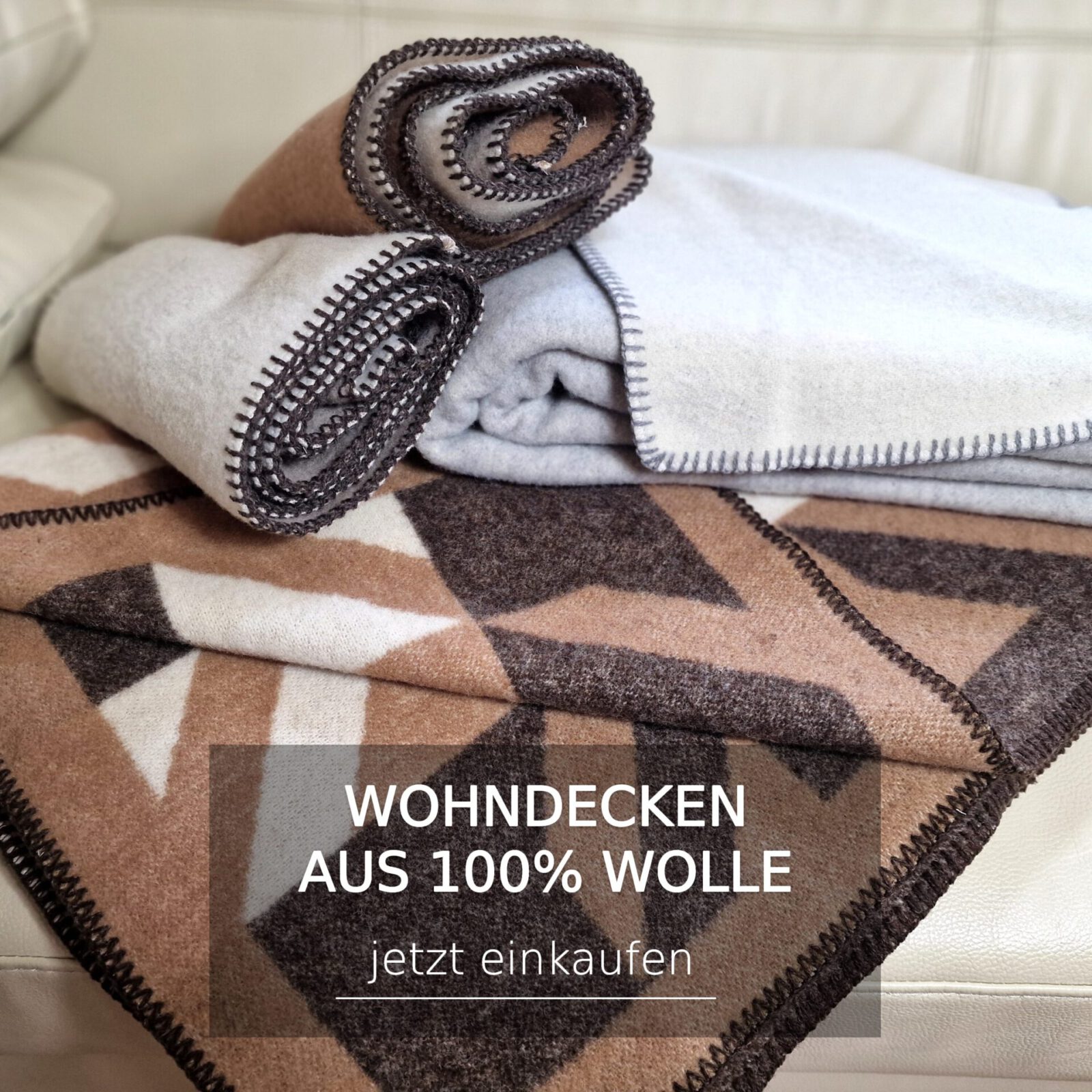 Wolldecken und Wollplaids