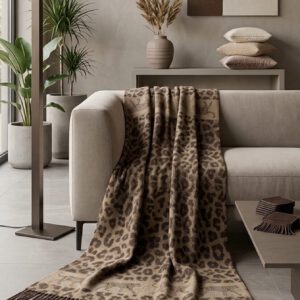Alternative view of Wollplaid & Wolldecke "Tirol T Leopard" braun-beige