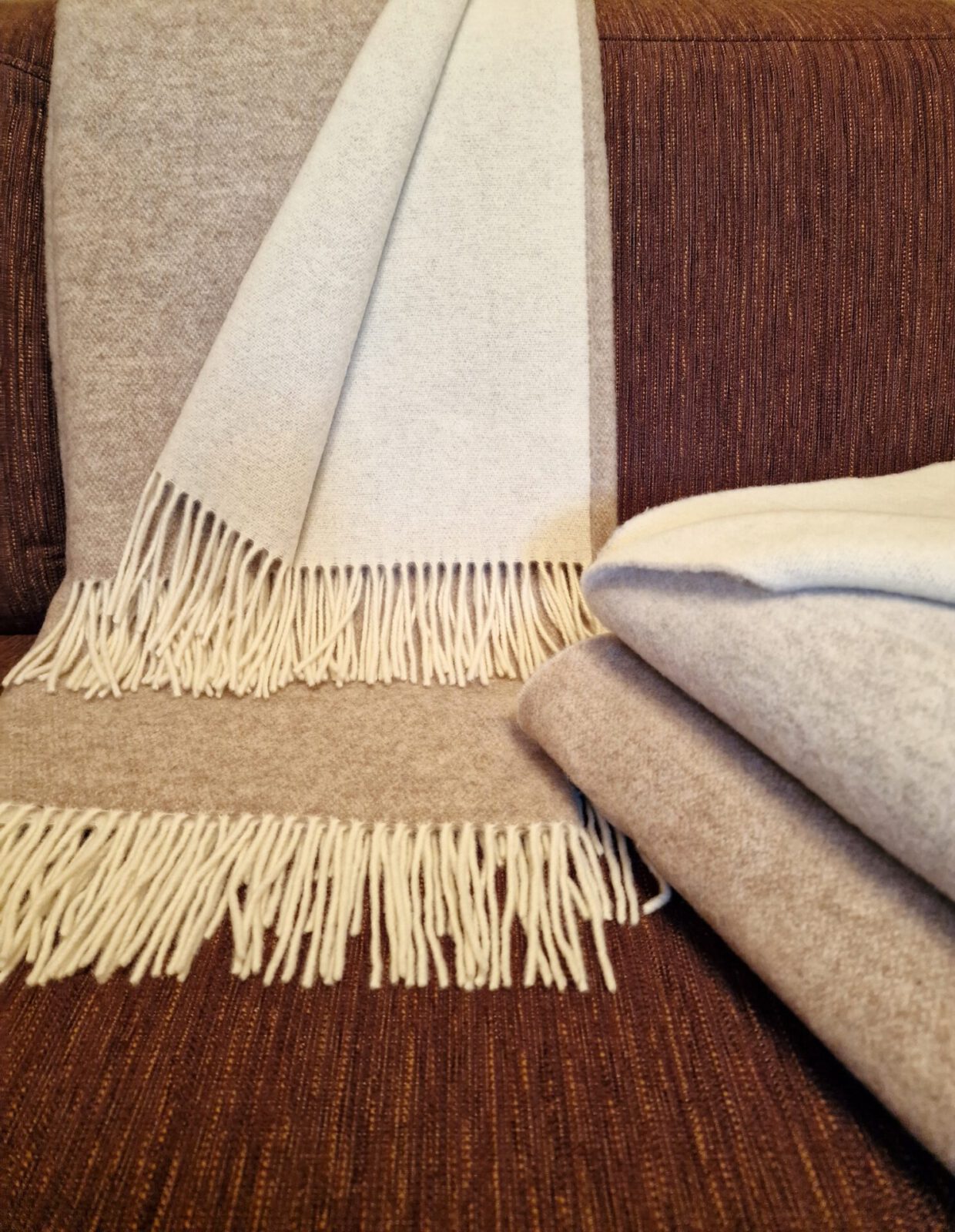 Wolldecken und Wollplaids