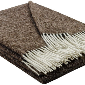 Wollplaid & Wolldecke "Tirol A" braun