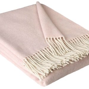 Wolldecke & Wollplaid, 90 % Merinowolle,10% Kaschmir "Faro C" rosa