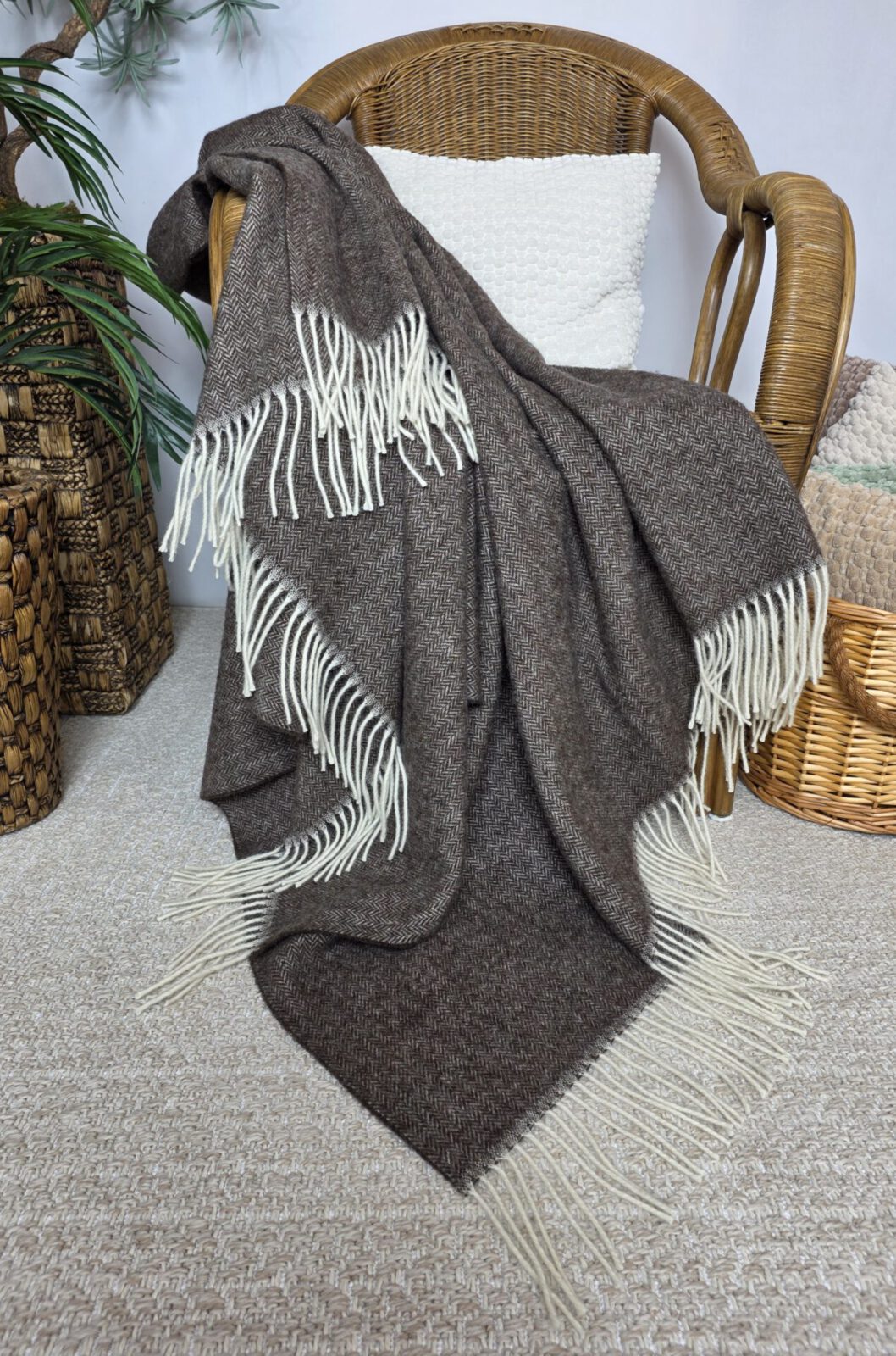 Wolldecken und Wollplaids