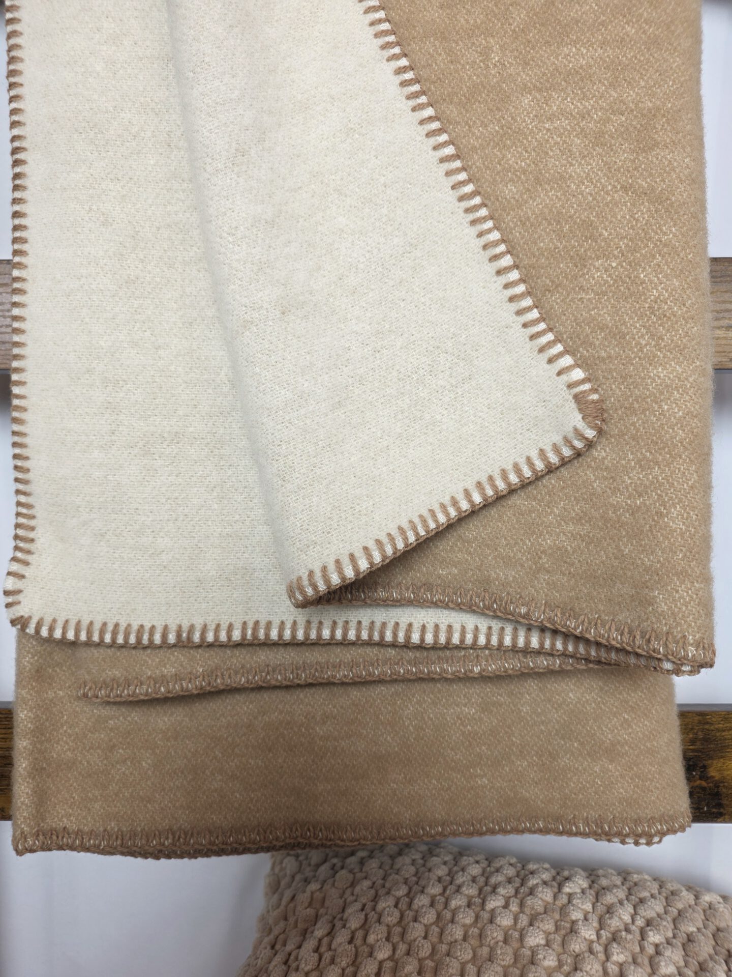 Wollplaid & Wolldecke "Selva DF" beige-cremeweiß – Bild 2