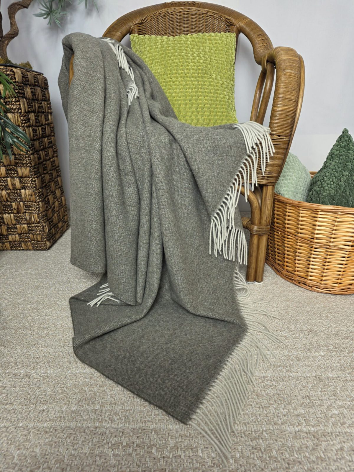 Wolldecken und Wollplaids