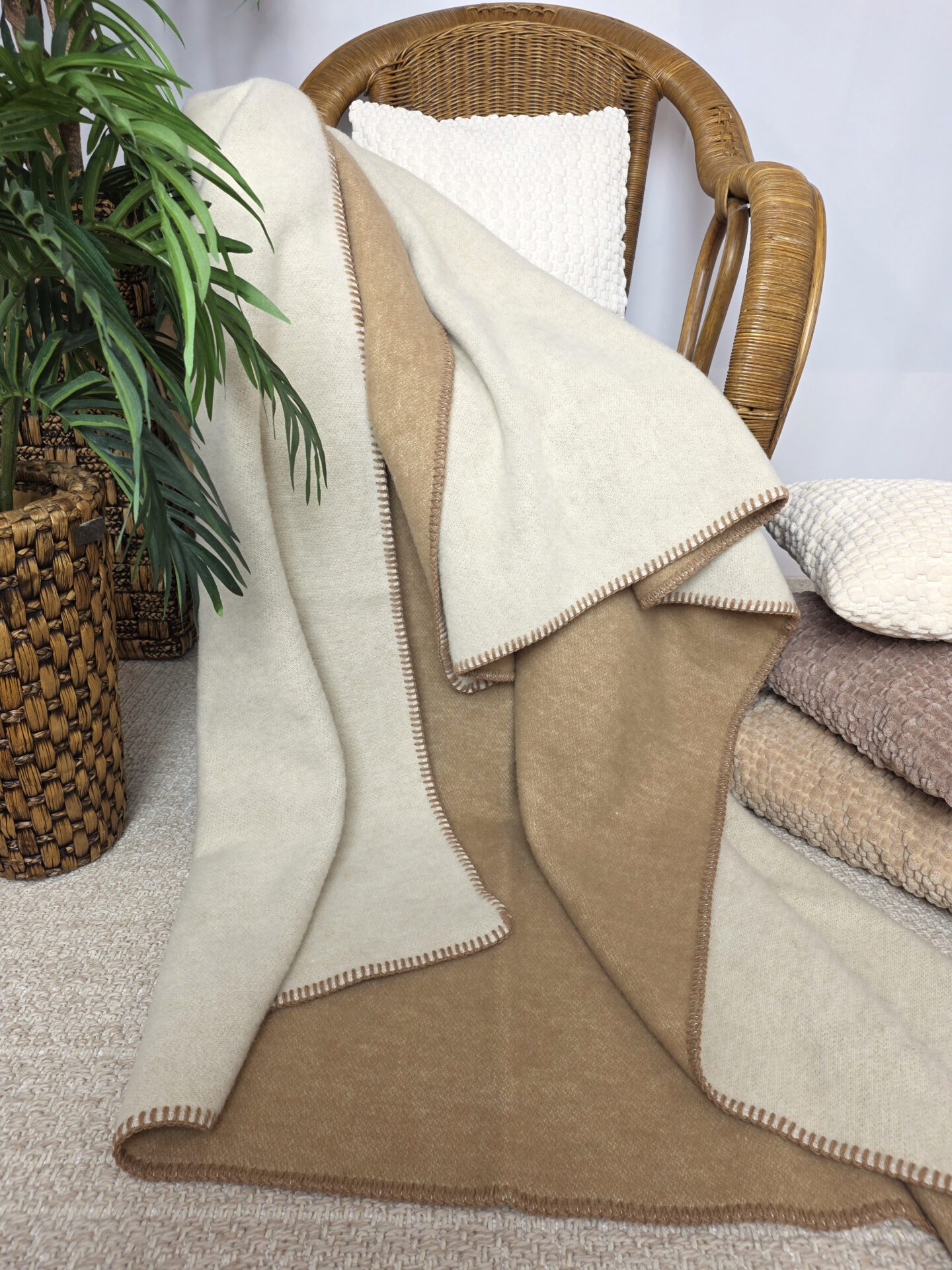 Wollplaid & Wolldecke "Selva DF" beige-cremeweiß – Bild 3