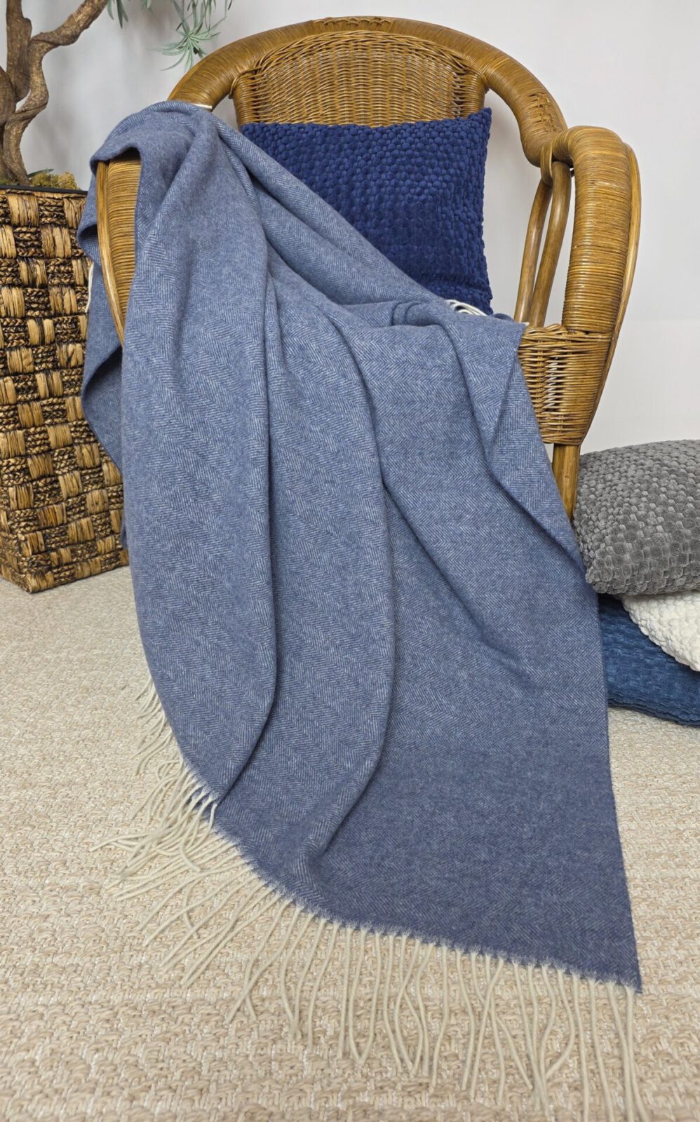 Wolldecken und Wollplaids