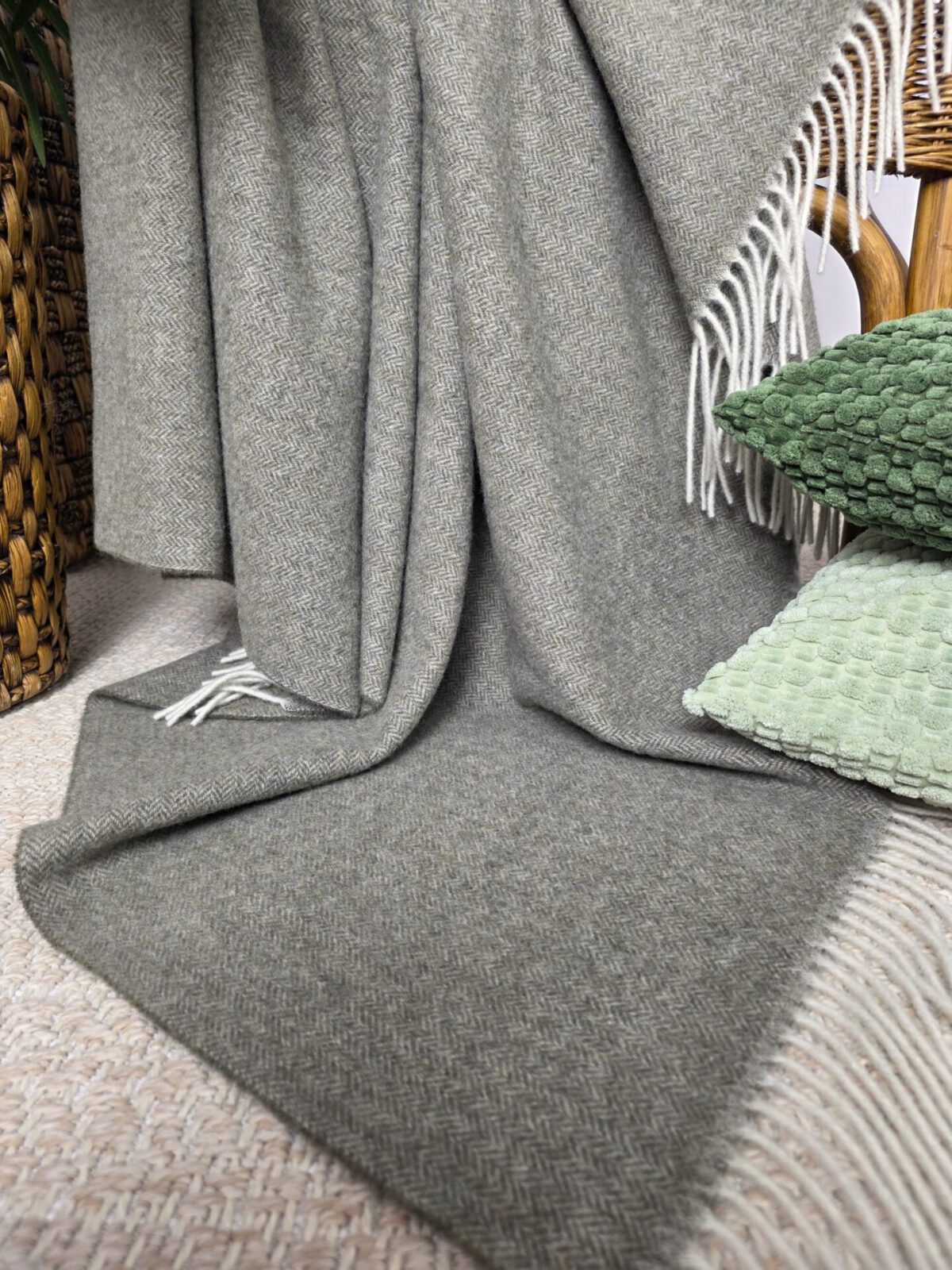 Wolldecken und Wollplaids