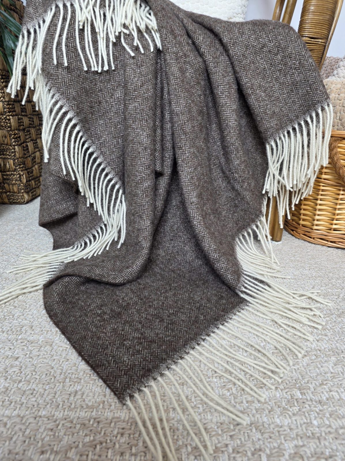 Wolldecken und Wollplaids