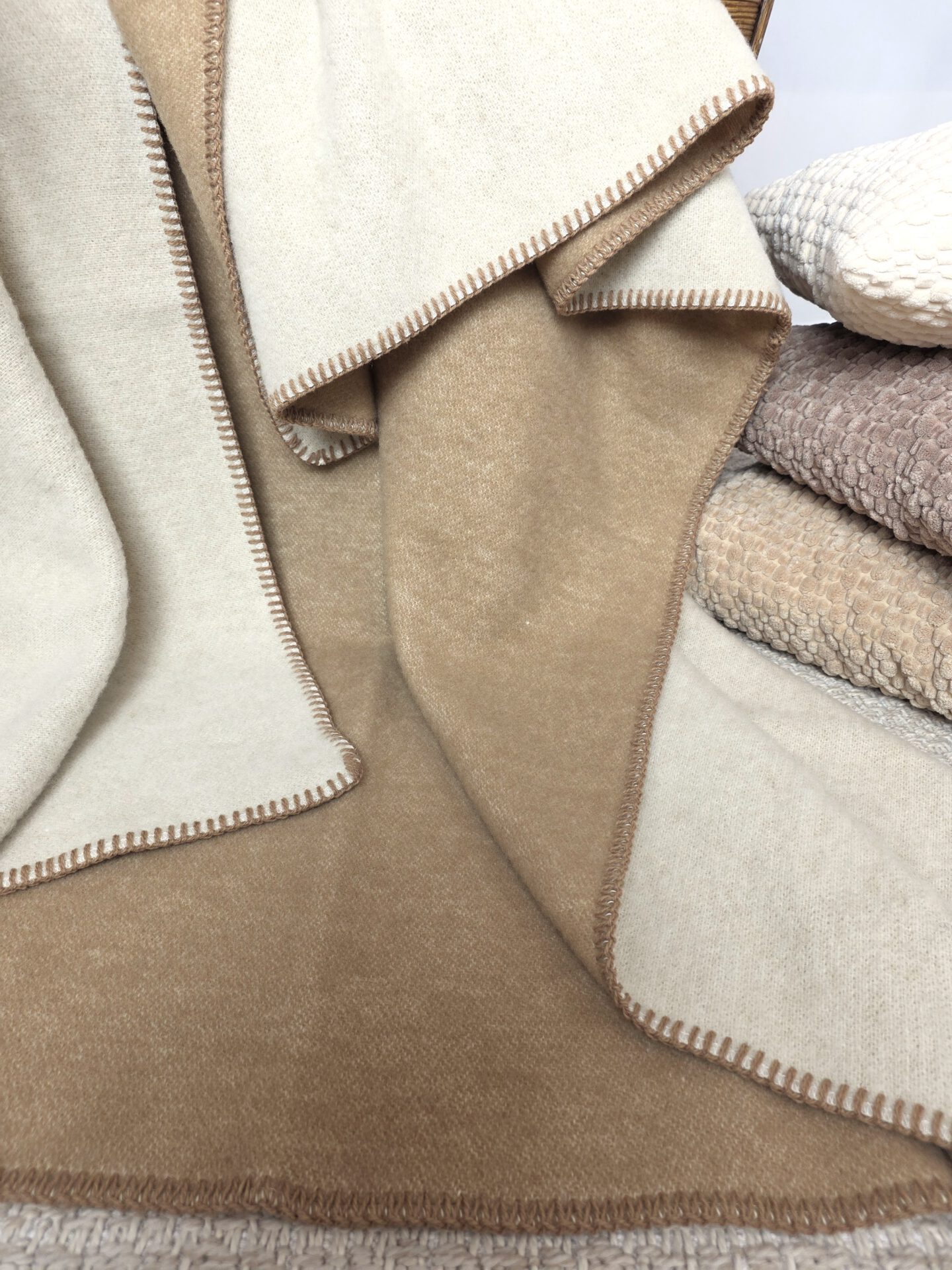 Wollplaid & Wolldecke "Selva DF" beige-cremeweiß – Bild 4